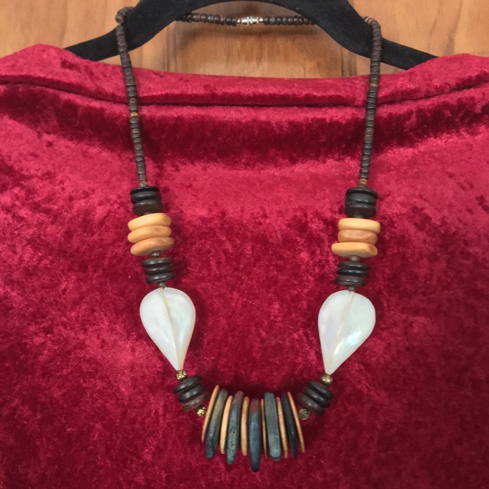 Handmade Wooden Bead Necklace from Africa